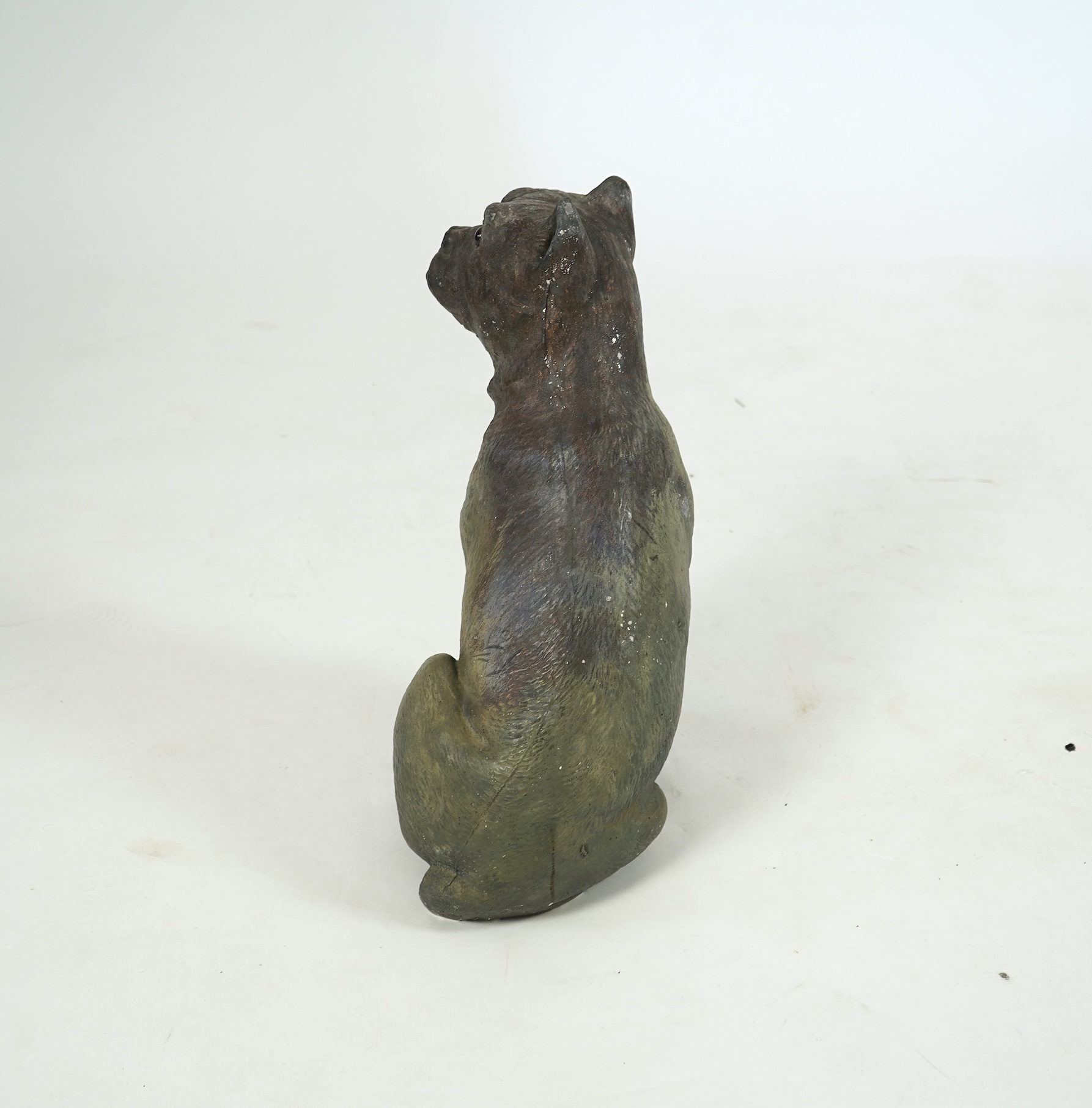 An Austrian cold painted composition figure of a seated Pug